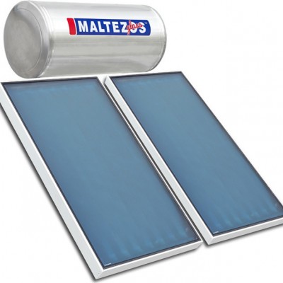 Ηλιακός Maltezos Glass 200Lt Διπλής ενέργειας 2 Χ SAC (2.70m2)