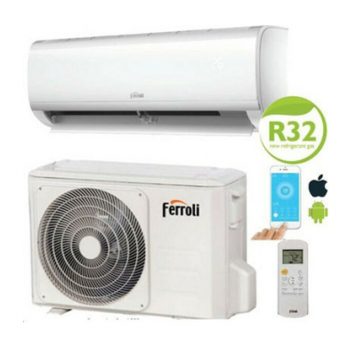 Κλιματιστικό Ferroli  Ambra S 24.000Btu/h με Ιονιστή R32 και Wifi standard A++/A+++